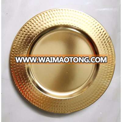 silver gold Charger Plate