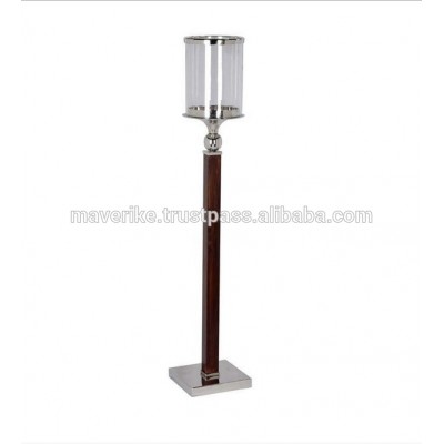 Tall silver candle holder