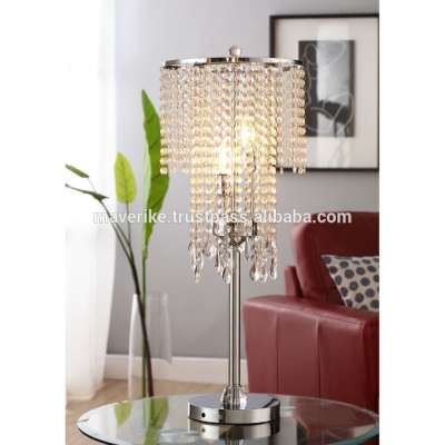 Silver Beautiful Modern Crystal Hanging Chandelier