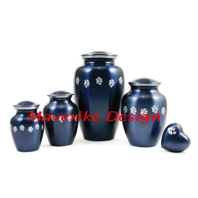 Blue Paw Pet Print Urns