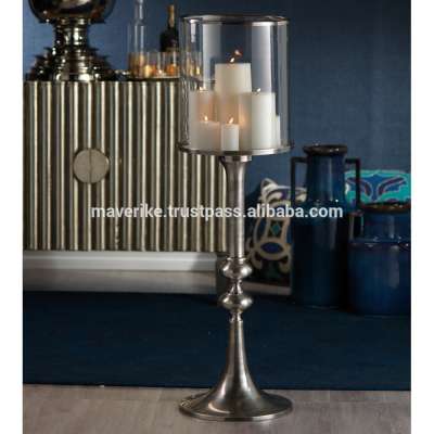 Glass hurricane candle pillar holder wedding Centerpiece