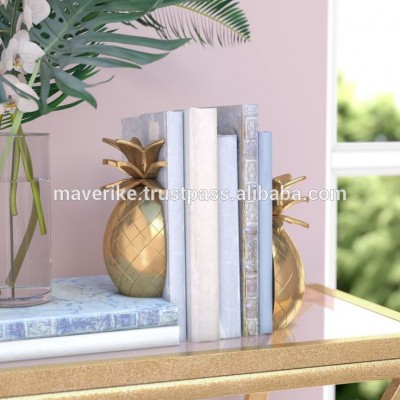 decorative metal pineapple bookend