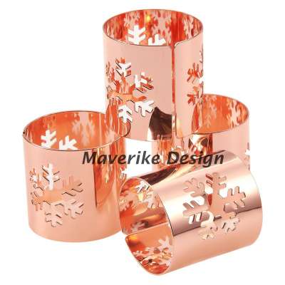 Decorative metal wedding napkin ring