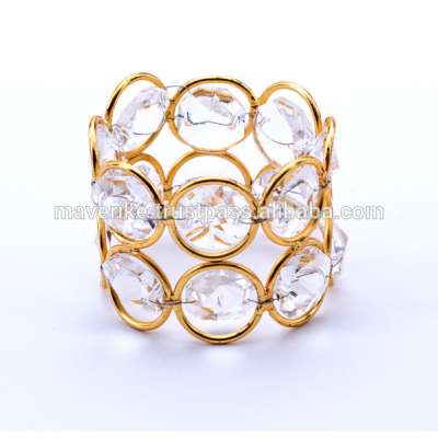 Gold Crystal Napkin Rings